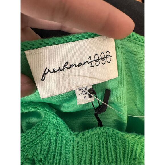 Fredman 1996 Green Knit Crop Top & Midi Skirt Set Size Small nwt - Picture 5 of 10